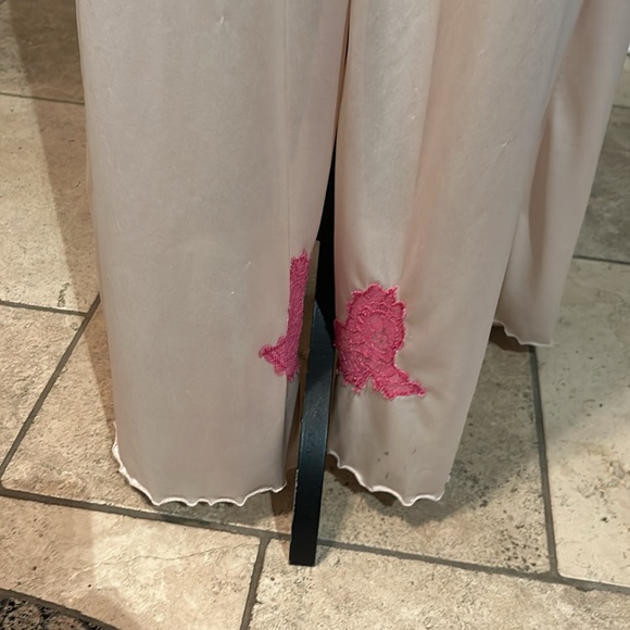 Vintage Lingerie Slip Dress with Pink Floral Lace - Picture 4 of 10